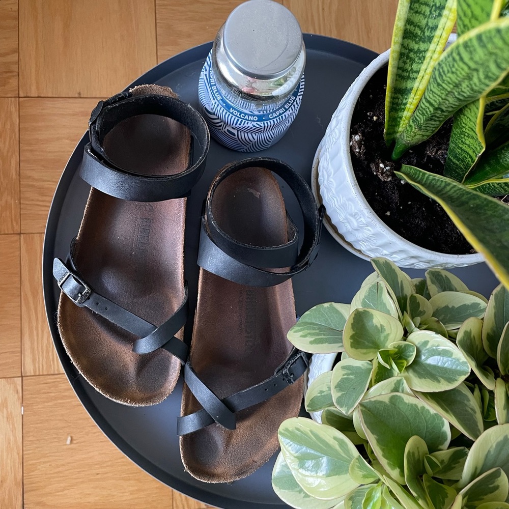 Black Ankle Strap Birkenstocks